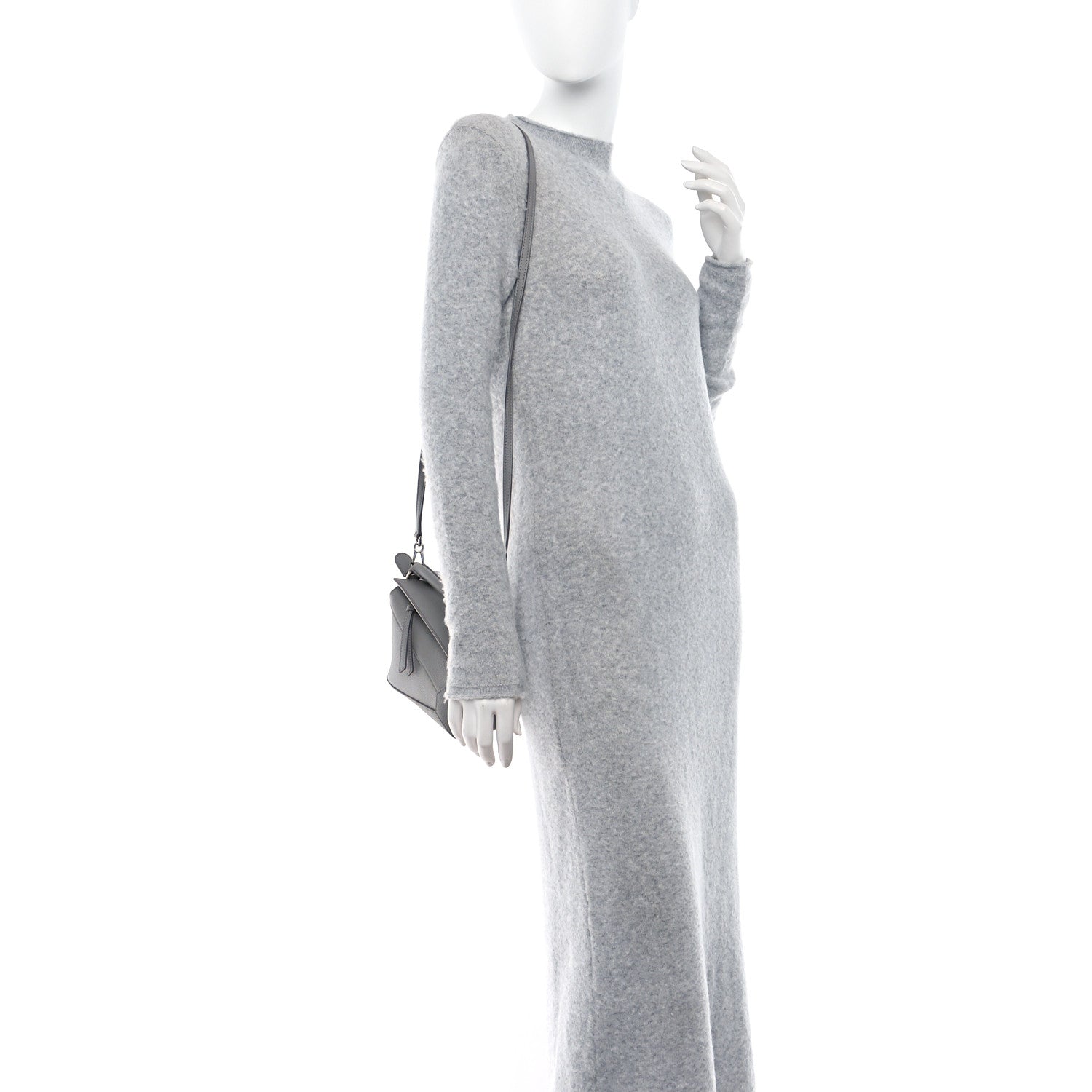 Loewe Soft Grained Calfskin Mini Puzzle Edge Bag Gunmetal 2 of 8