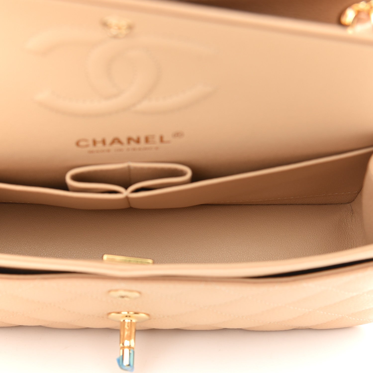Chanel Caviar Quilted Small Double Flap Beige 5 of 9