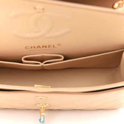 Chanel Caviar Quilted Small Double Flap Beige 5 of 9