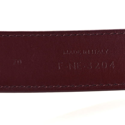 Celine Box Calfskin Medium 25mm Triomphe Belt 70 Light Burgundy 6 of 8