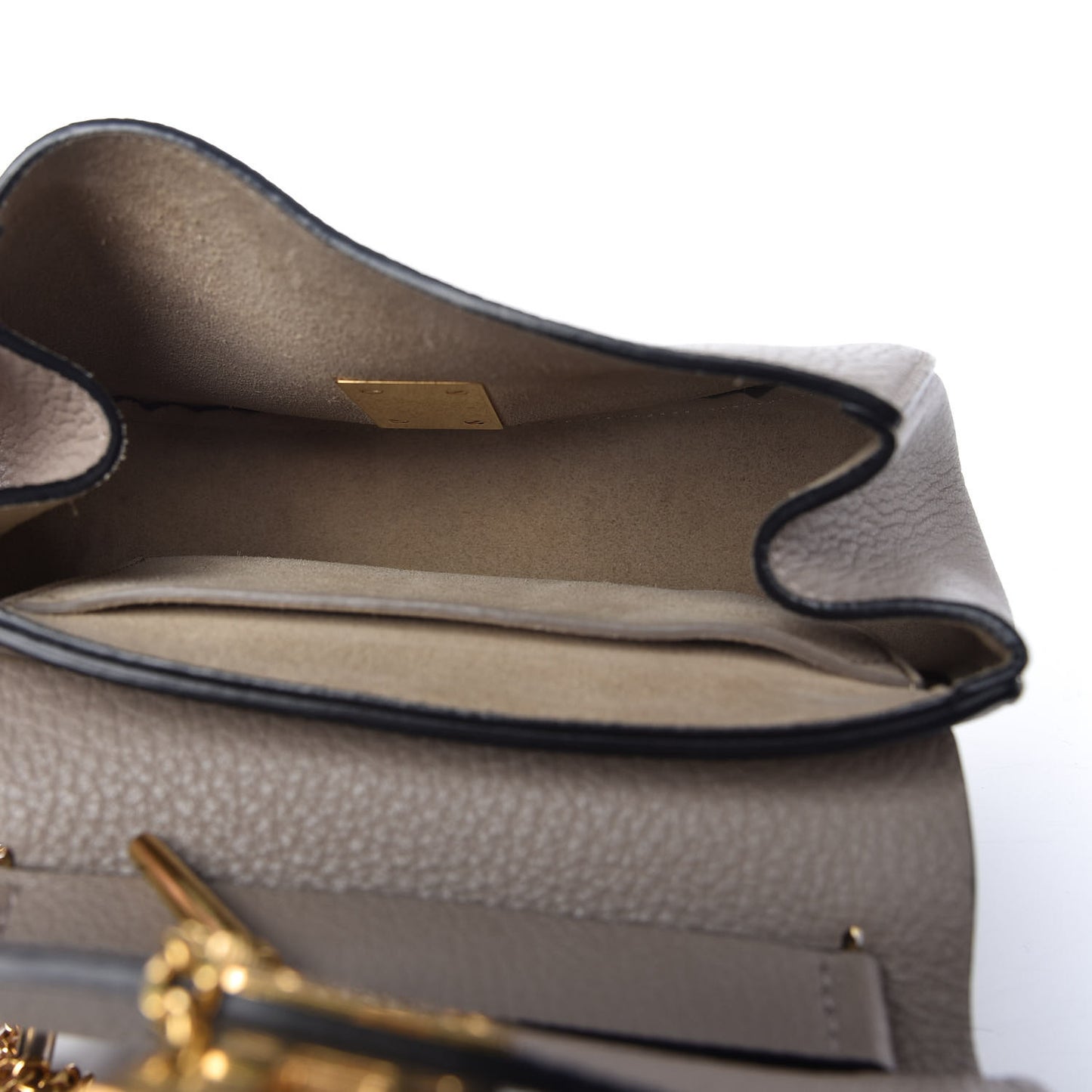 Grained Lambskin Mini Drew Shoulder Bag Motty Grey