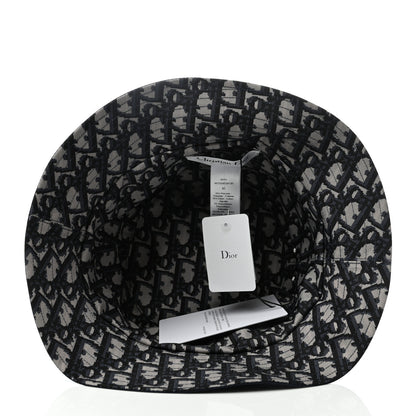 Christian Dior Oblique Reversible Teddy-D Brim Bucket Hat 57 Blue 7 of 8