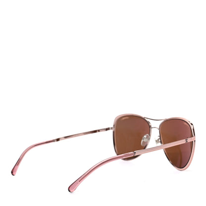 Chanel Metal Mirrored Pilot Summer Sunglasses 4223 Pink Gold 4 of 7