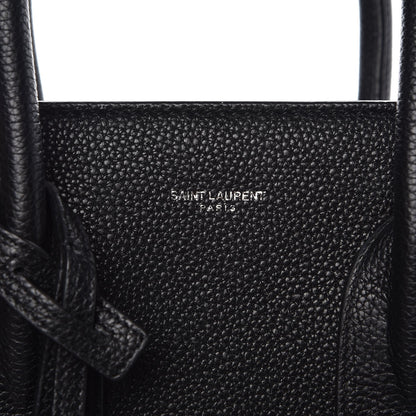 Saint Laurent Grained Calfskin Small Supple Sac De Jour Black 7 of 12