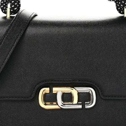 Marc Jacobs Textured Calfskin The J Link Shoulder Bag Black White 7 of 9