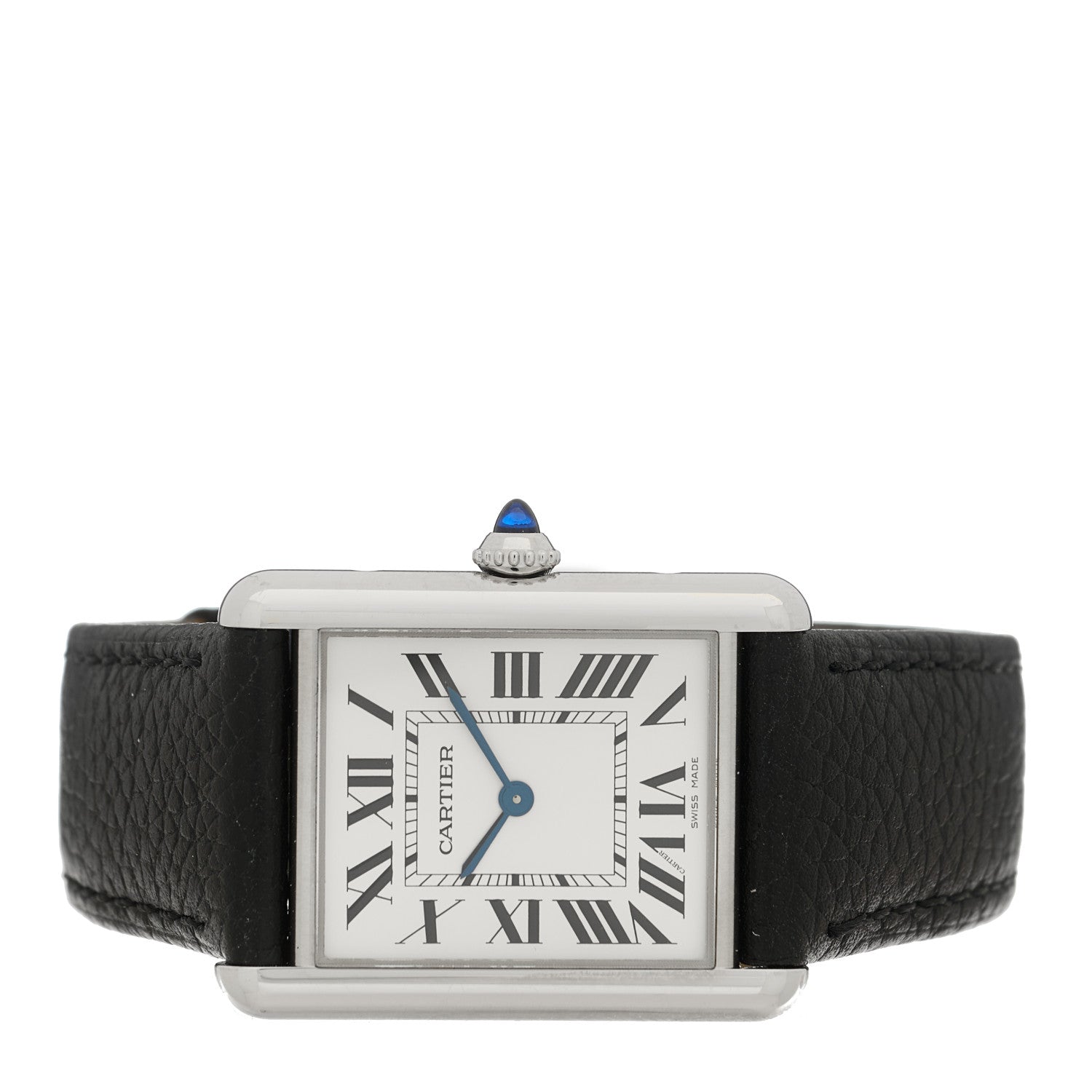 Cartier Stainless Steel Calfskin 25mm Must de Cartier Tank Quartz Watch 2 of 5