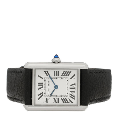 Cartier Stainless Steel Calfskin 25mm Must de Cartier Tank Quartz Watch 2 of 5