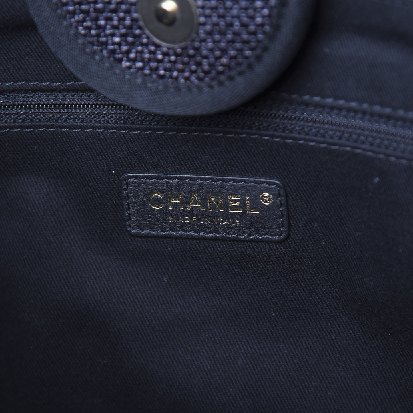 Woven Straw Raffia Medium Deauville Tote Black