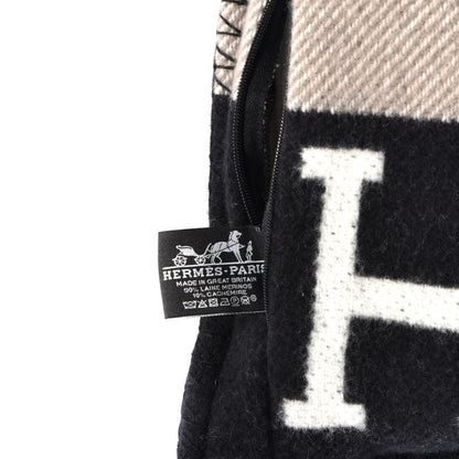 Hermes Wool Cashmere Avalon III Pillow PM Ecru Black 4 of 4