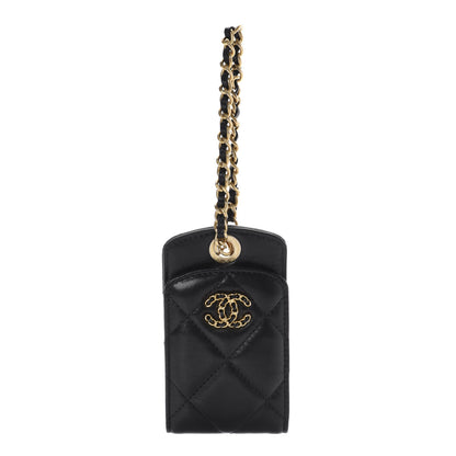 Chanel Lambskin Quilted 19 Luggage Tag Black 1 of 6