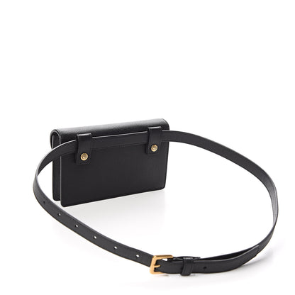 Christian Dior Grained Calfskin Saddle Belt Bag Black 3 of 11