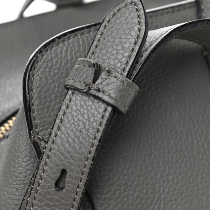 Alexander McQueen Pebbled Calfskin Small Skull Padlock Zip Around Tote Grey 9 of 14