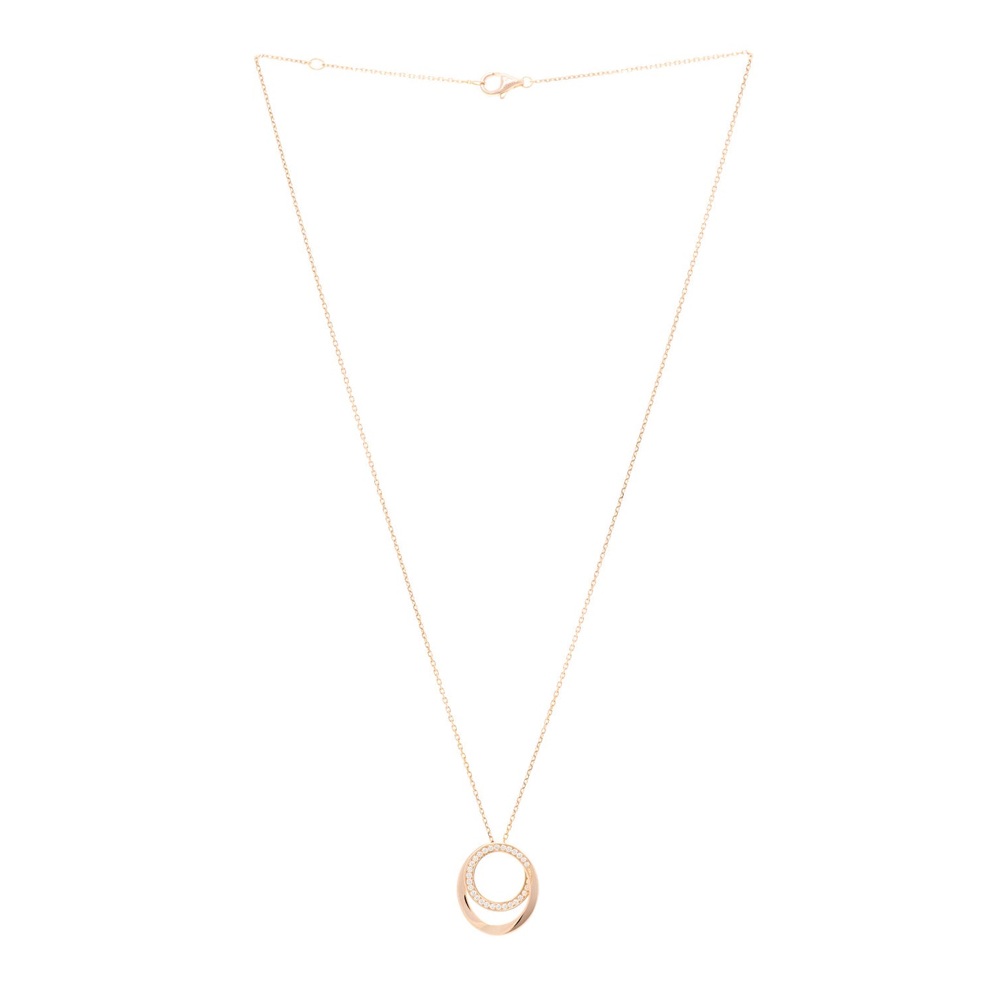 18K Pink Gold Diamond Etincelle De Cartier Pendant Necklace