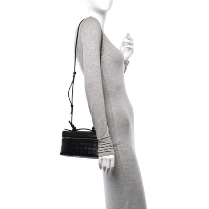 Bottega Veneta Calfskin Intrecciato Bang Bang Vanity Case Black 2 of 11
