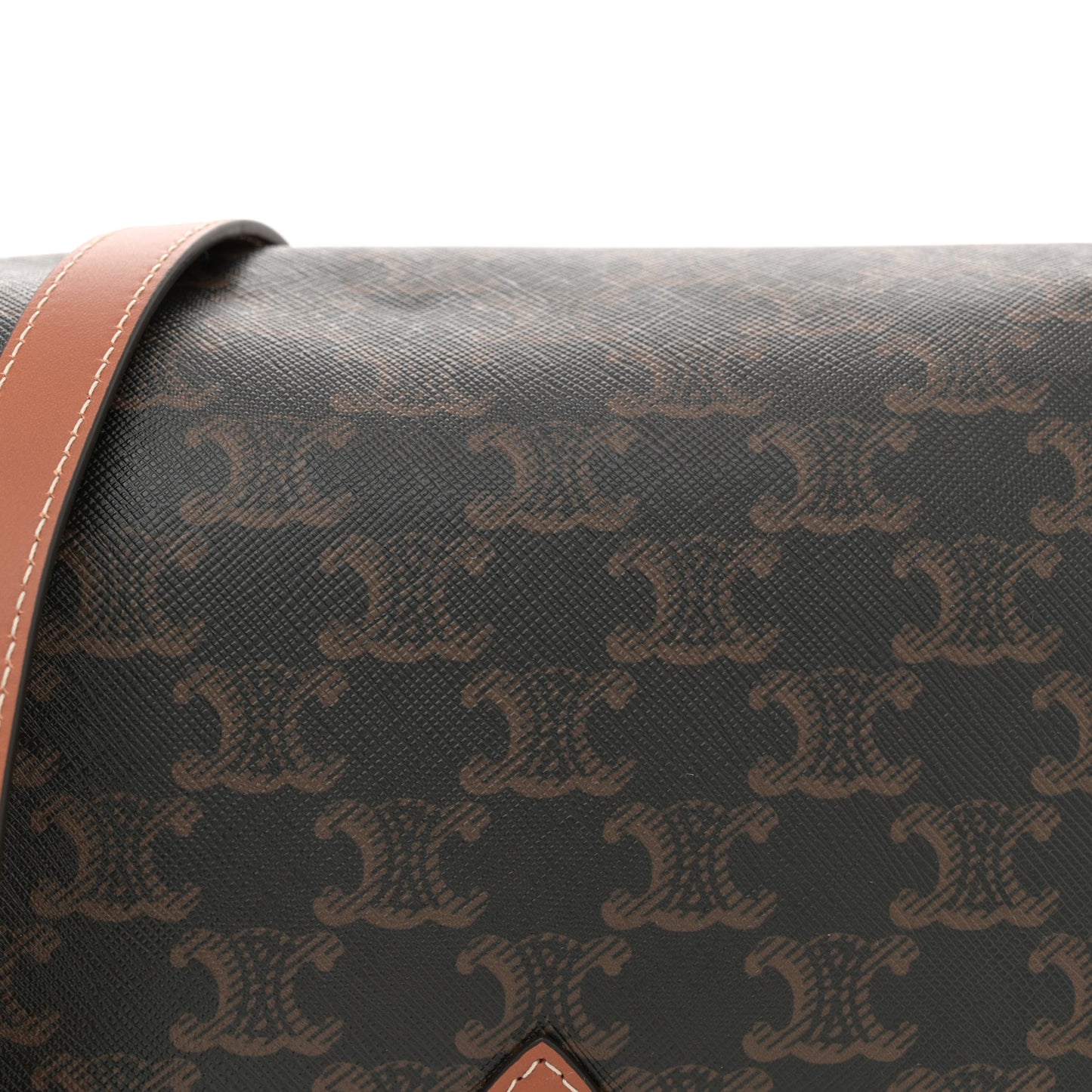 Triomphe Canvas Medium Folco Bag Tan