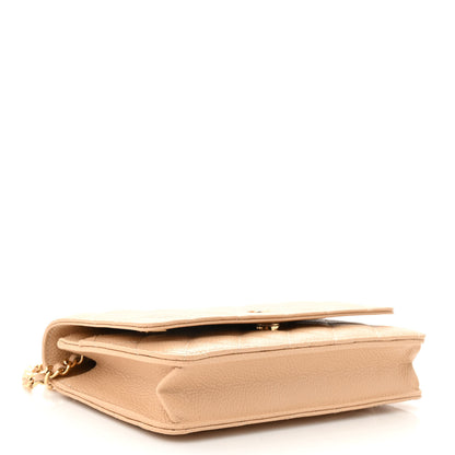 Chanel Caviar Quilted Wallet on Chain WOC Beige 4 of 12