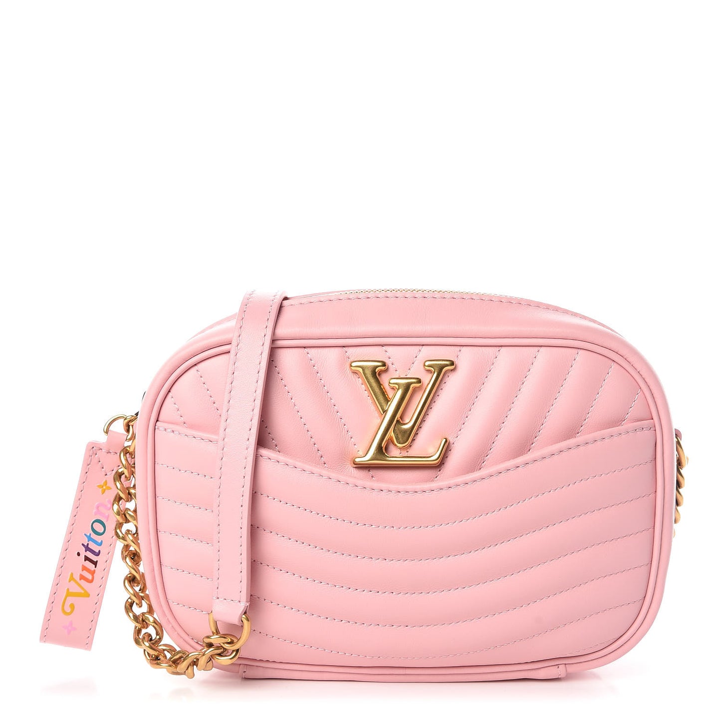 Calfskin New Wave Camera Bag Smoothie Pink