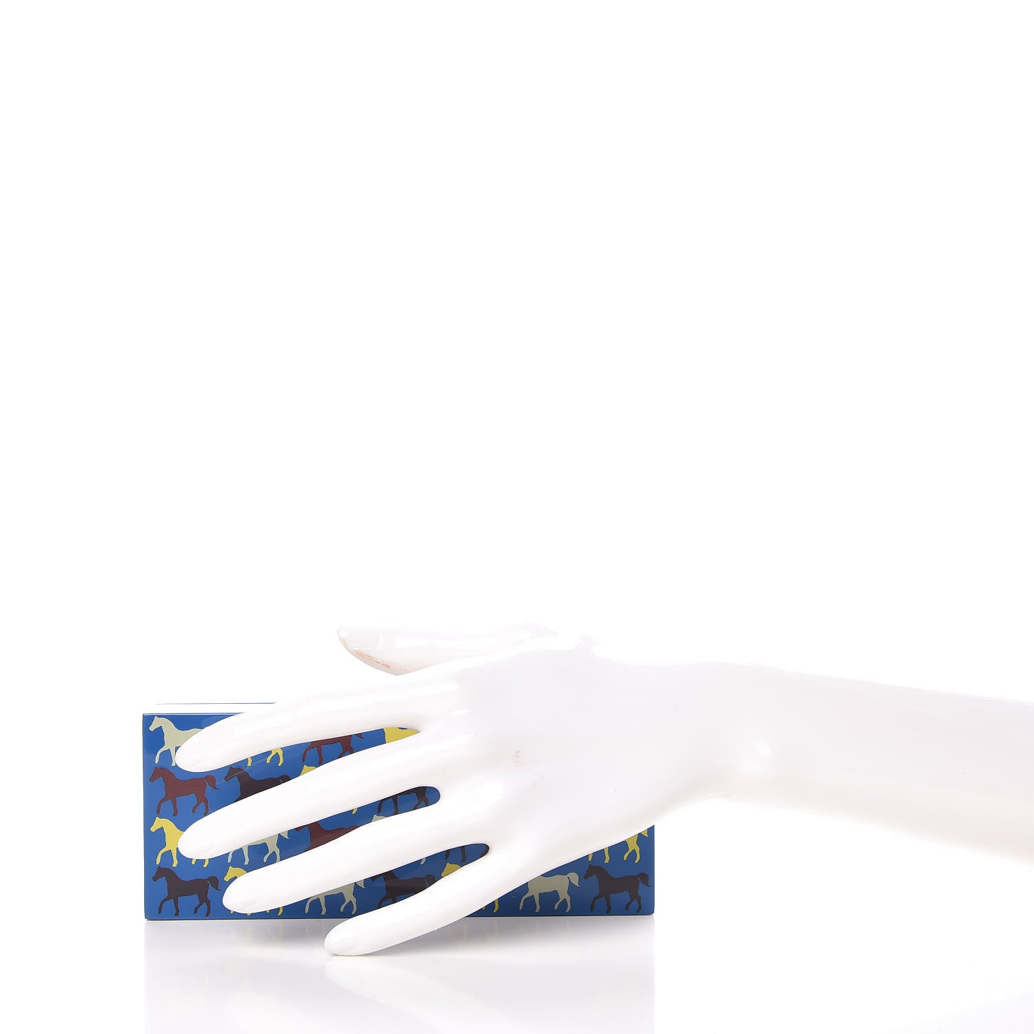 Hermes Lacquer Cavalcolor Small Square Box Bleu Indigo 2 of 7