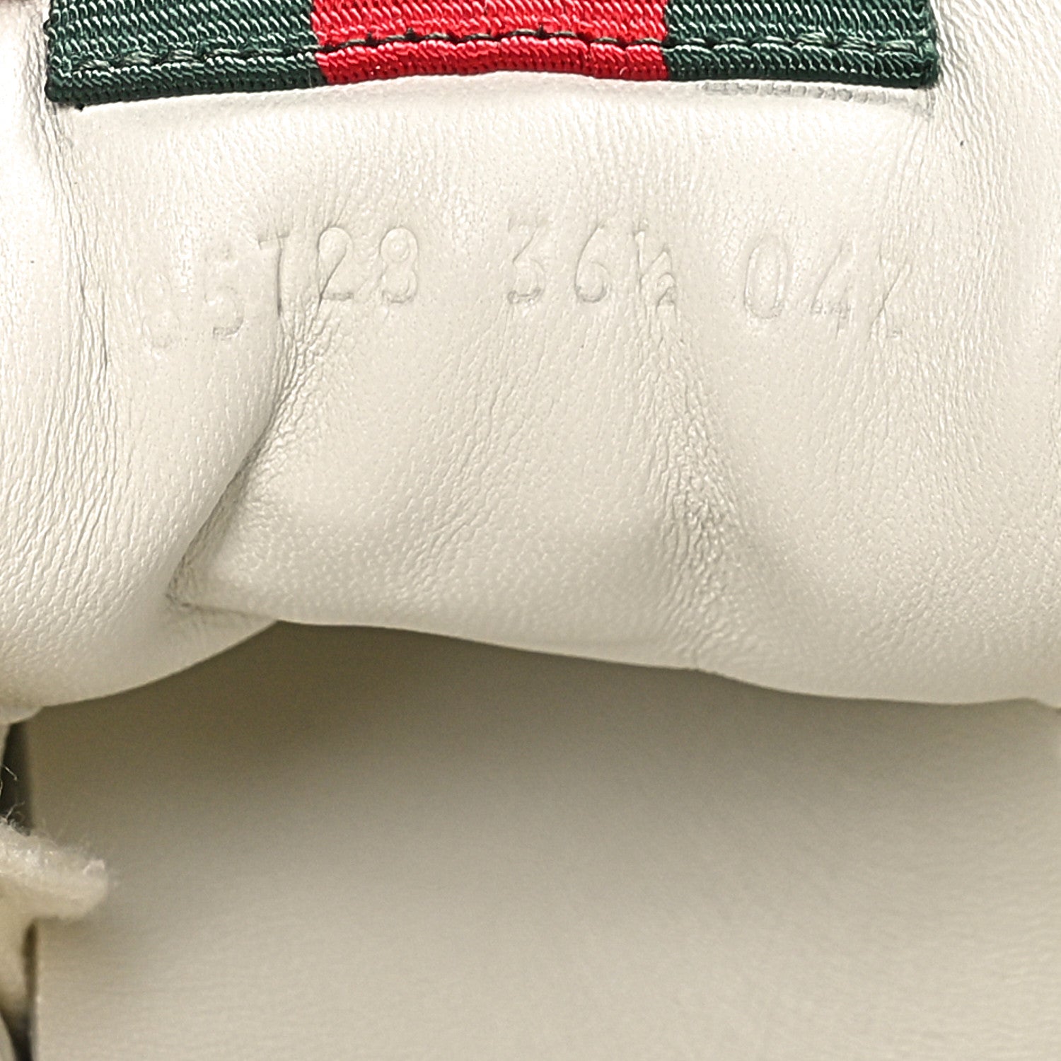 Gucci Calfskin Womens Re-Web Sneakers 36.5 White Pink 8 of 9