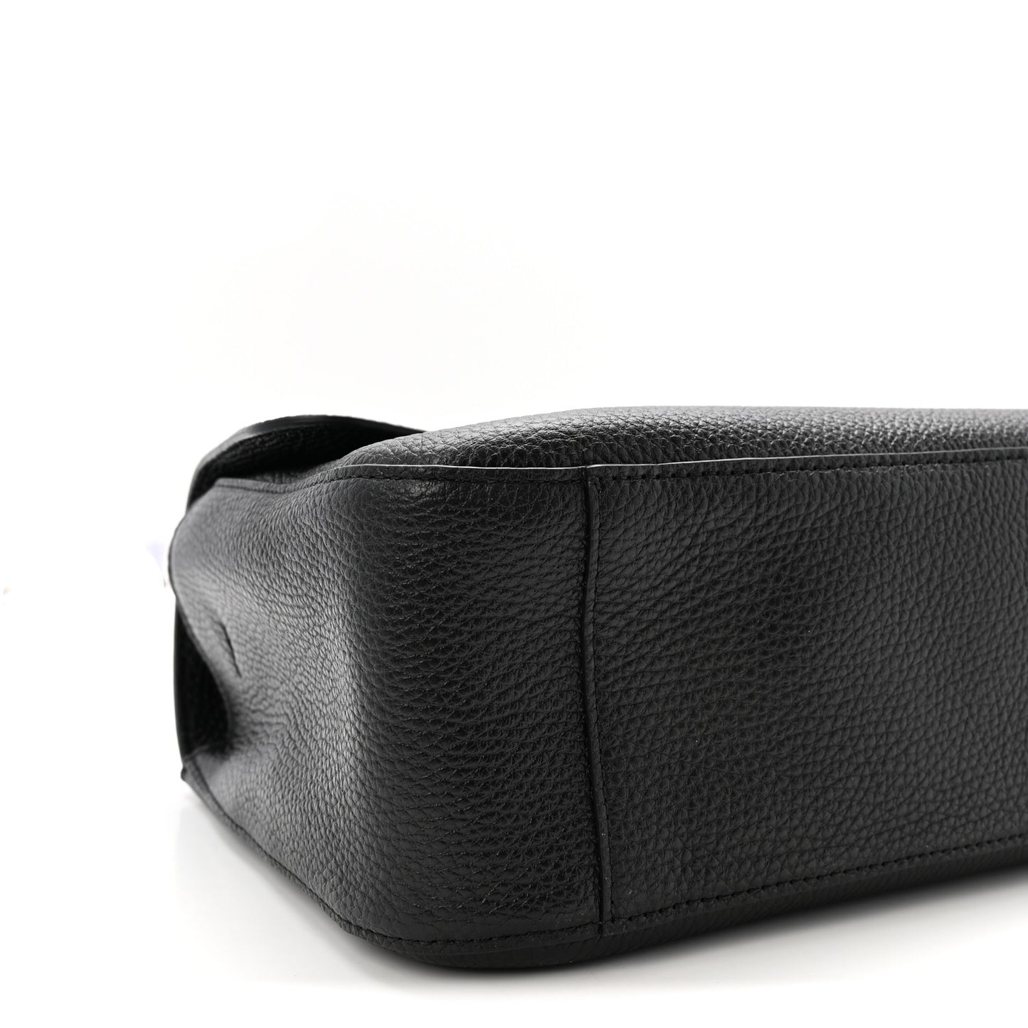 Grained Calfskin Small Souplissimo Maxi Flap Black