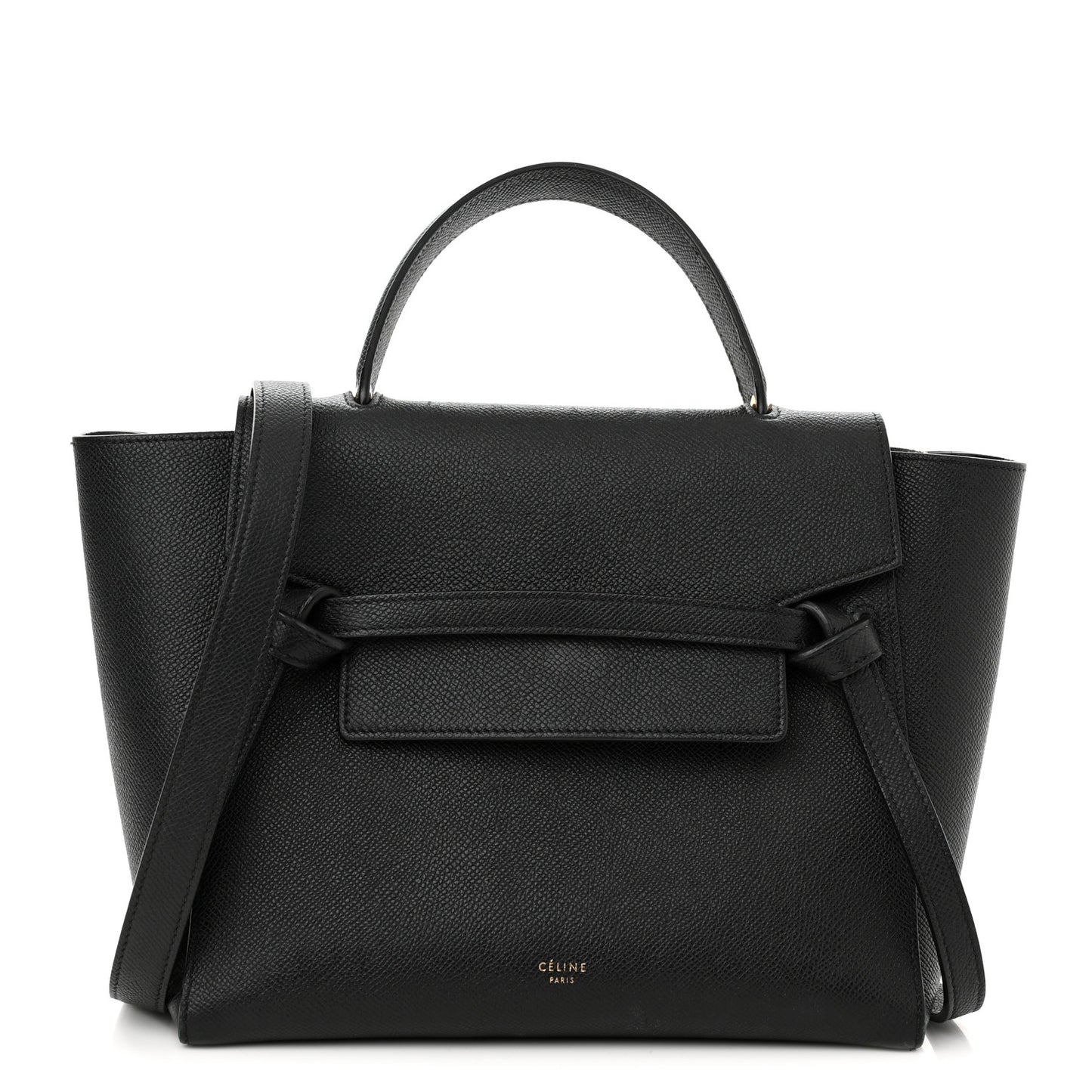 Grained Calfskin Micro Belt Bag Black