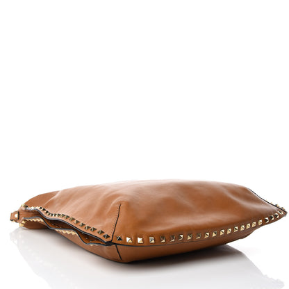 Valentino Garavani Vitello Rockstud Hobo Camel 5 of 12