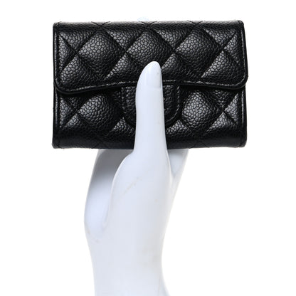 Chanel Caviar Quilted Flap Card Holder Black 2 of 8