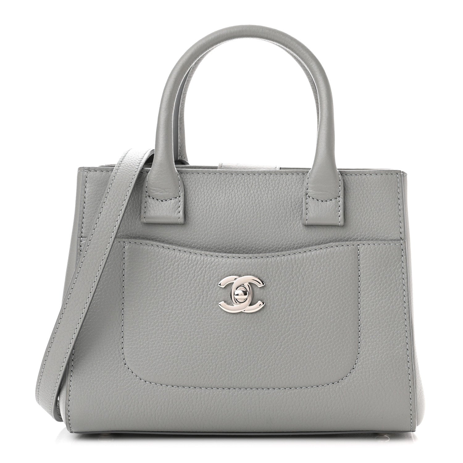 Chanel Grained Calfskin Mini Neo Executive Shopper Tote Grey 1 of 13