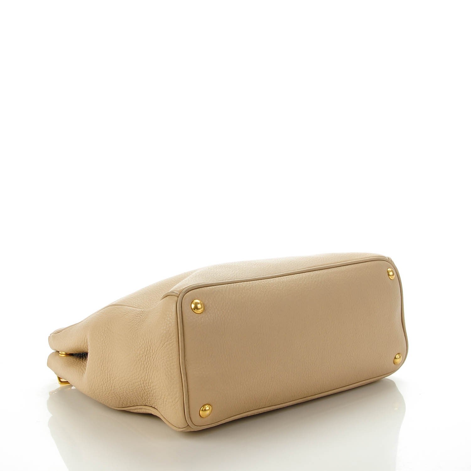 Prada Vitello Daino Large Double Zip Tote Sabbia 4 of 9