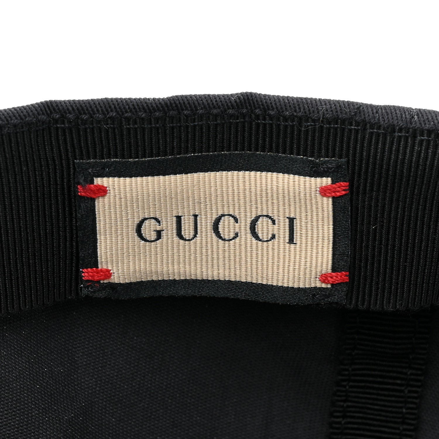 Gucci Canvas Embroidered Logo Baseball Hat XXL Black 8 of 9