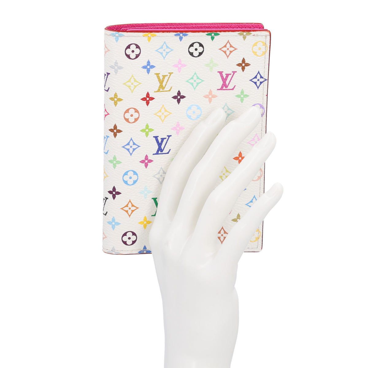 LV X TM Monogram Multicolor Passport Cover White
