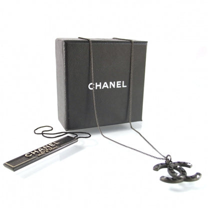 Chanel All Black Studded CC Necklace 4 of 5