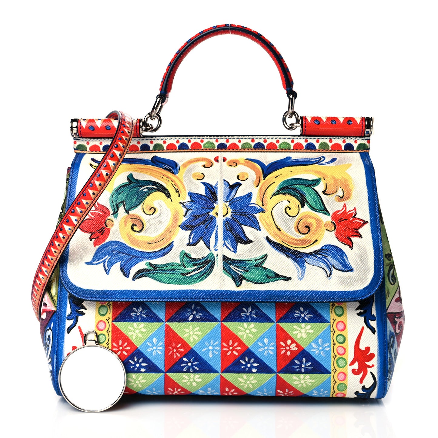 Dauphine Majolica Print Medium Miss Sicily Satchel Multicolor