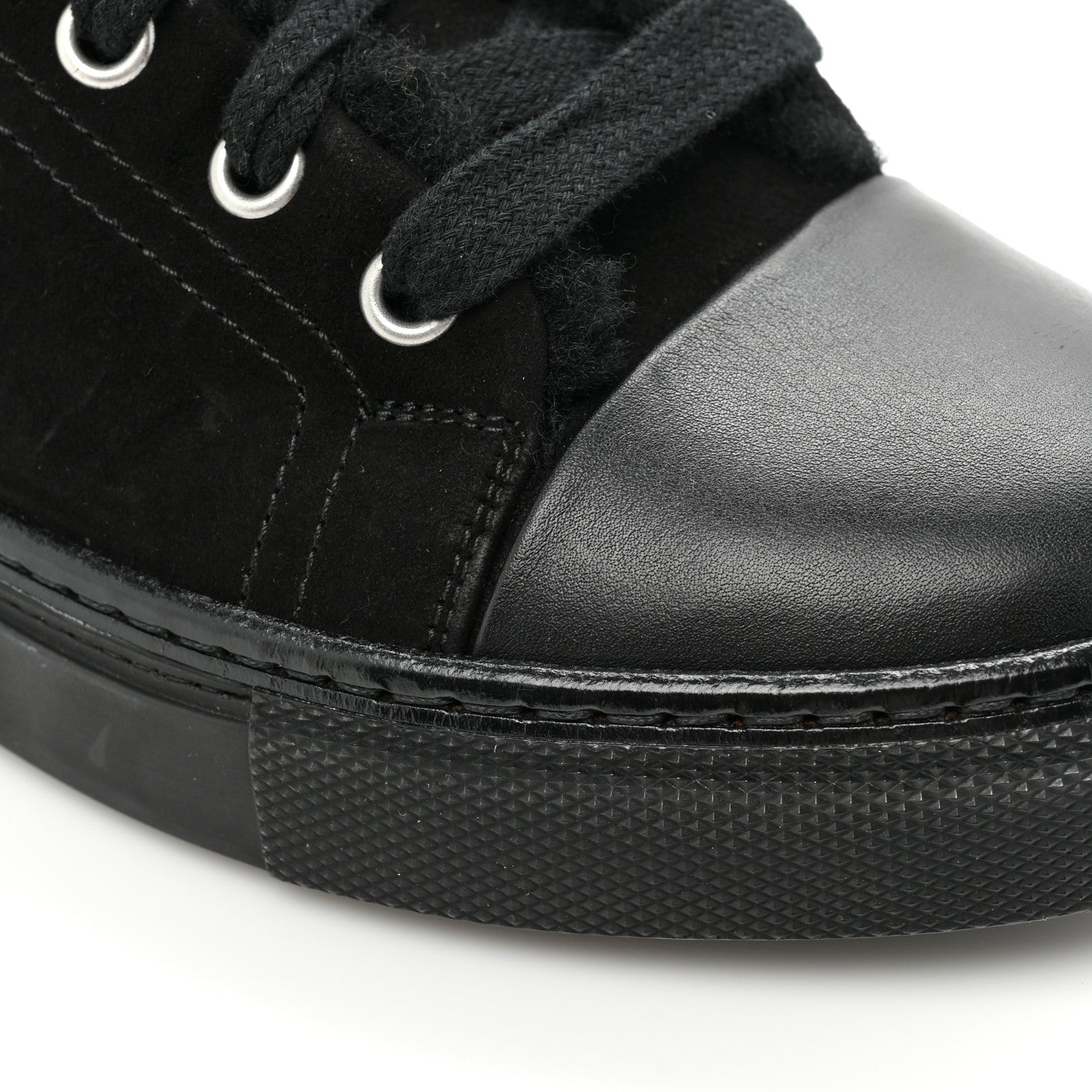 Hermes Suede Shearling Womens Jimmy High Top Sneakers 35 Black 10 of 12