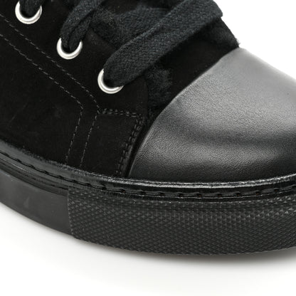 Hermes Suede Shearling Womens Jimmy High Top Sneakers 35 Black 10 of 12