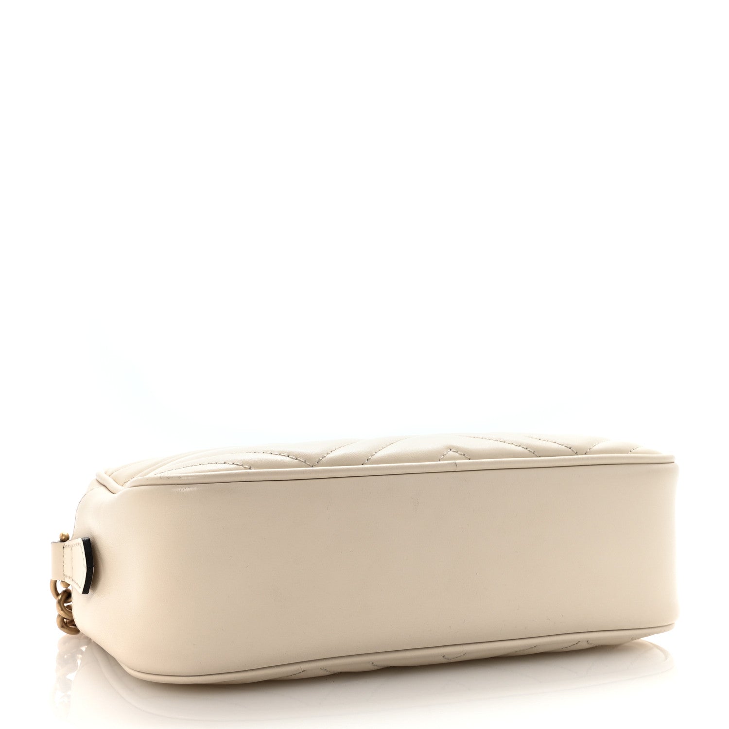 Gucci Calfskin Matelasse Small GG Marmont Chain Shoulder Bag White 4 of 10
