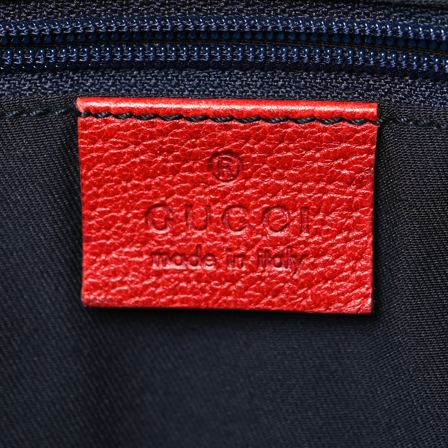 Gucci Monogram Small Abbey Tote Navy Red 6 of 10