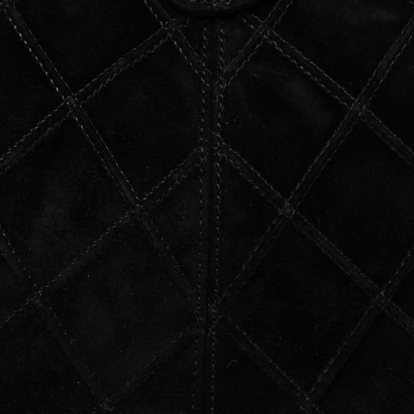 Suede Stitched Hobo Black