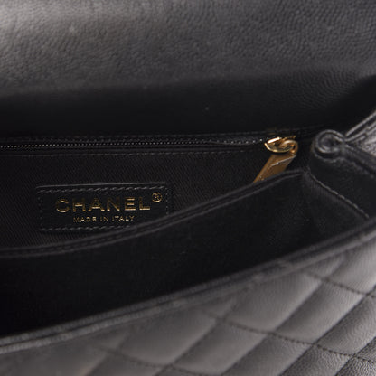 Chanel Caviar Lizard Embossed Quilted Mini Coco Handle Flap Black 6 of 10