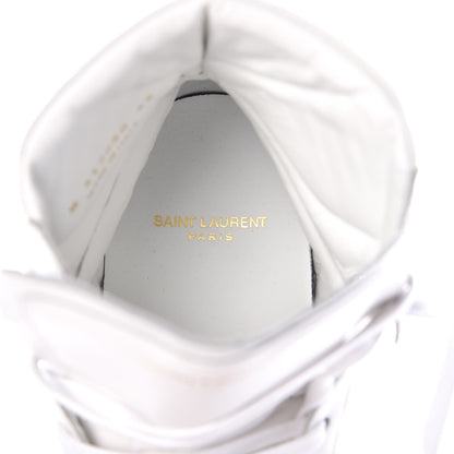 Saint Laurent Calfskin Mens Court Classic SL/01H High Top Sneakers 45 White 7 of 9