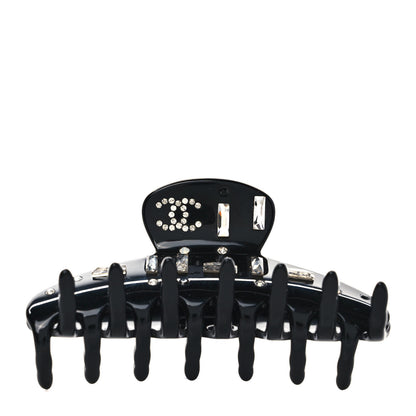 Chanel Resin Crystal CC Hair Clip Black 1 of 4