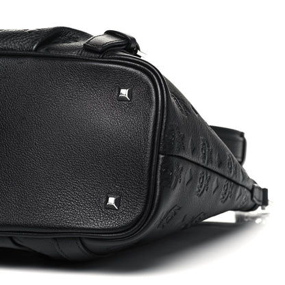 MCM Calfskin Ottomar Monogram Tote Black 6 of 9