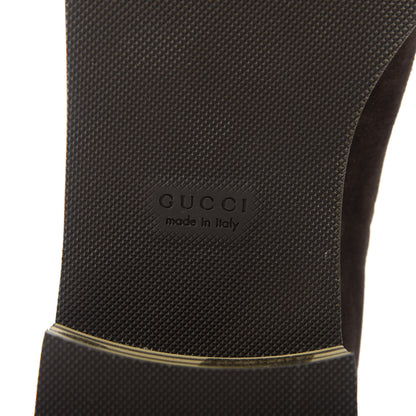 Gucci Velvet GG Monogram Thompson Derby Loafers 39.5 Vintage Cocoa Brown 8 of 10