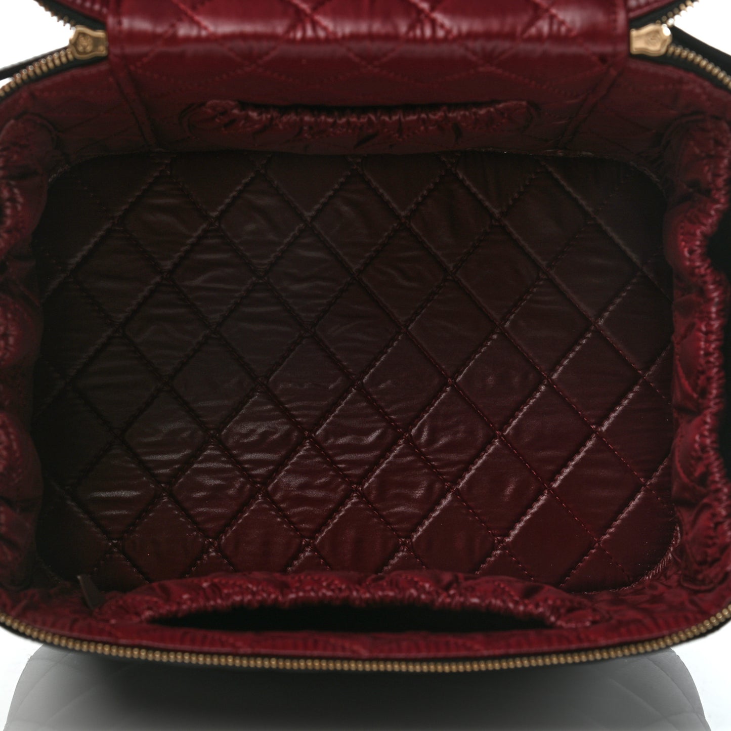 Caviar Quilted Large Vanity Pouch Black