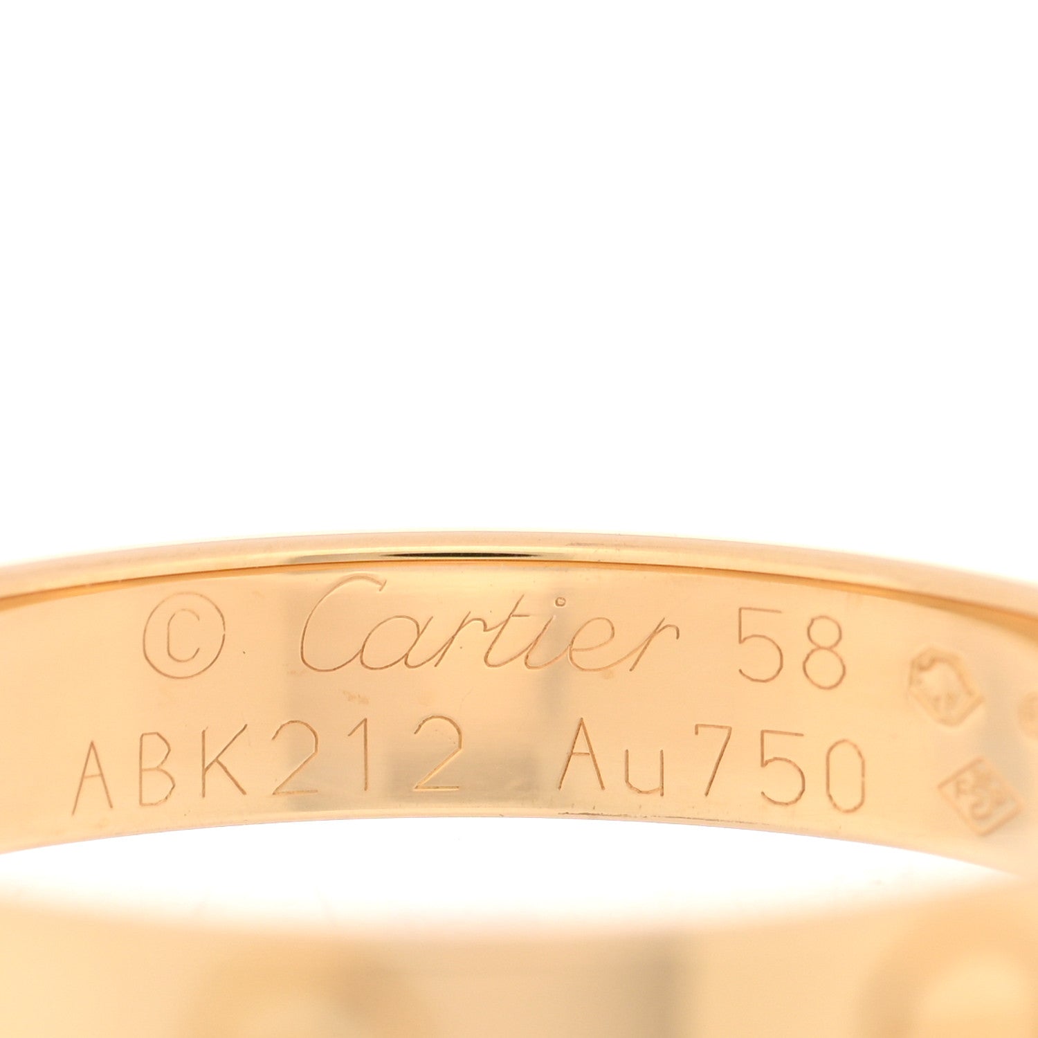 Cartier 18K Yellow Gold 3.5mm LOVE Wedding Band Ring 58 8.5 4 of 4