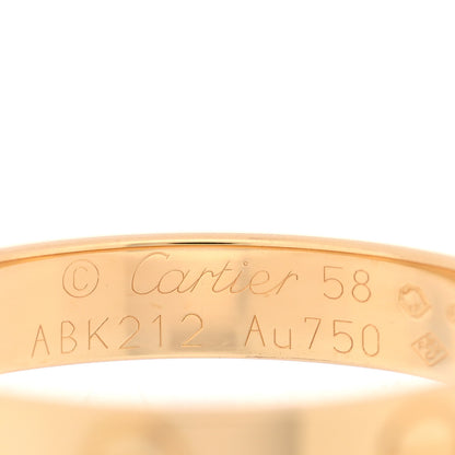 Cartier 18K Yellow Gold 3.5mm LOVE Wedding Band Ring 58 8.5 4 of 4