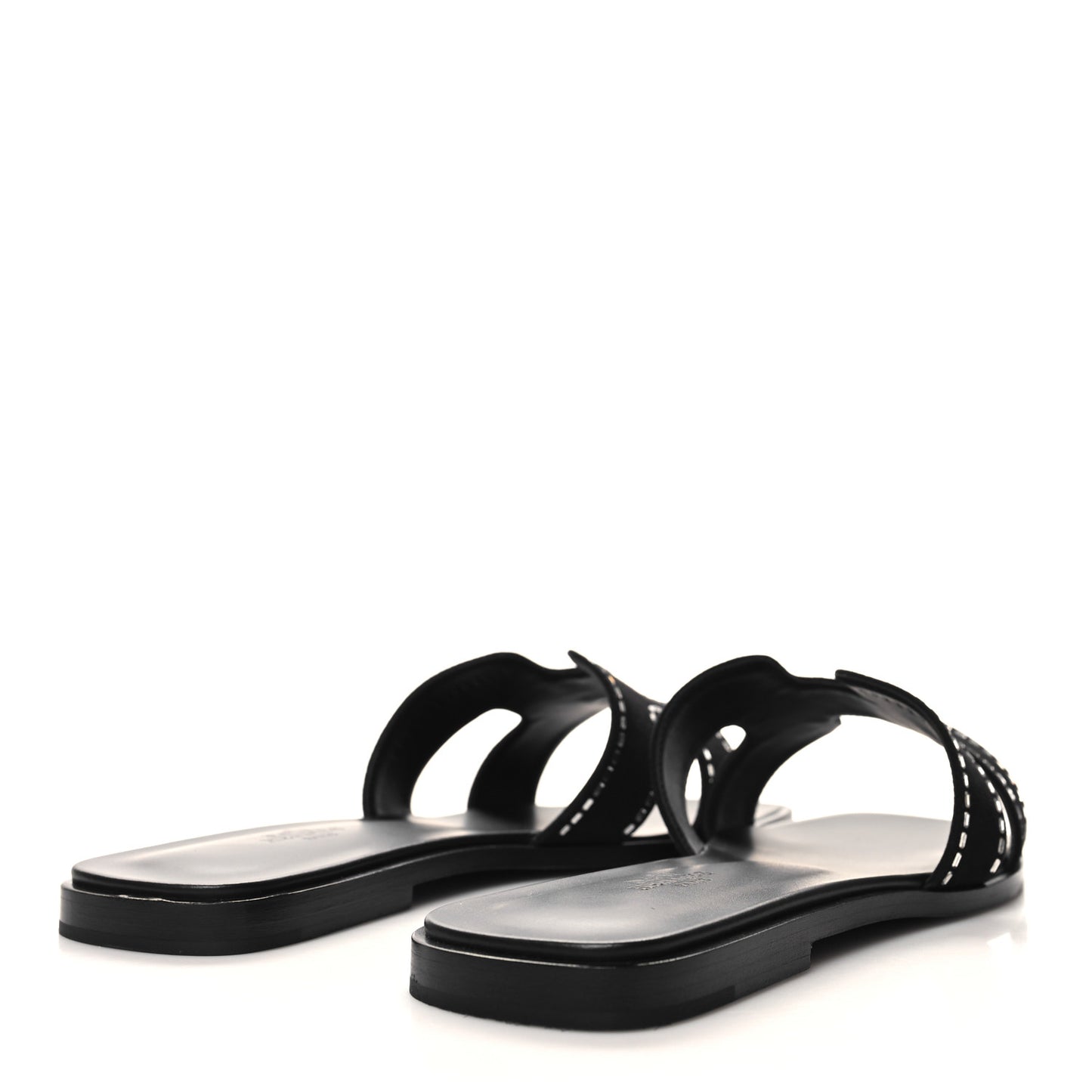 Suede Goatskin Crystal Embellished Oran Sandals 40 Black