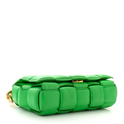 Bottega Veneta Lambskin Maxi Intreccio Padded Chain Cassette Crossbody Bag Grass 4 of 13