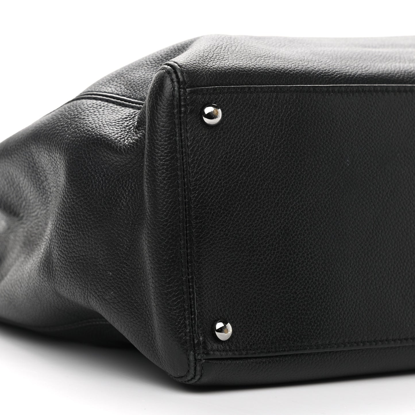 Calfskin Mademoiselle Lock Cerf Shopper Tote Black