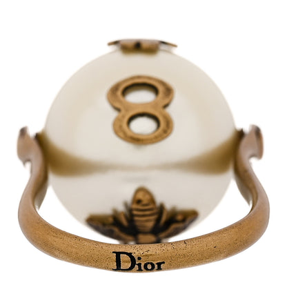 Christian Dior Spinning Pearl Tresor De Tribal Ring 44 3 Aged Gold 4 of 5